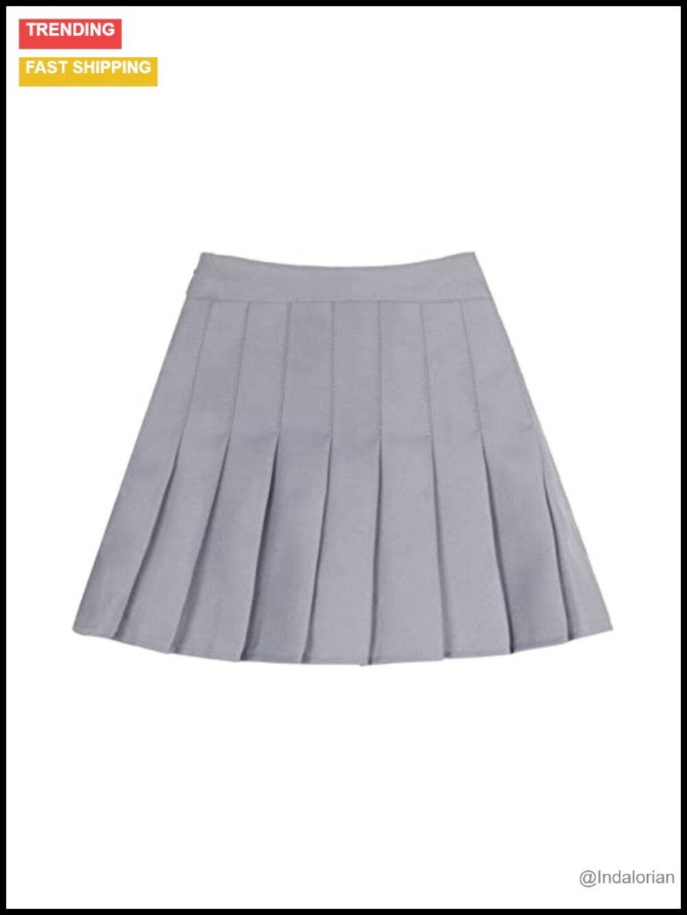 Pleated Skort 95% Polyester 5% Spandex A-Line Skirt 2 Layers